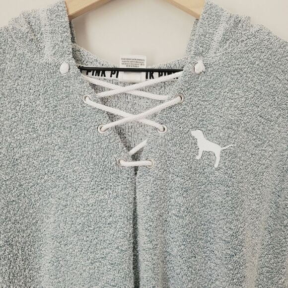 Victoria's Secret PINK Terry Hoodie in Blue Size Medium - Picture 3 of 7